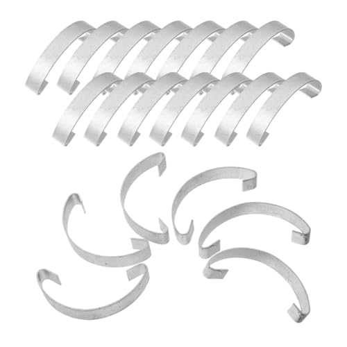 Milisten 20pcs Chicken Cage Hooks Metal Spring Clip for Poultry Cat Cage Door Fixing Tool Steel Hook for Chicken Coop Nest Gate - size: 5.50X2.80X1.00CM