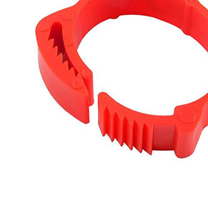100 Pieces Chicken Foot Rings Identification Leg Bands Numbered Clip Rings Adjustable Reusable Ankle Markers Suitable for Farm Birds, Red - color: Red