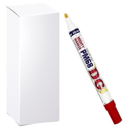 PM-68 DG Paint Markers, Heavy Duty Industrial Paint Markers, Ketone-Based, Xylene Free, Quick Dry, Degrease Resistant, Made in USA – Bulk Packs for Business Use, Red 12 Box - color: Red