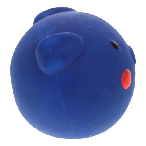 TOYANDONA Dog Chew Squeaky Pig Head Sturdy Rubber Molar Chewing for Large Dogs and Puppies Teeth Cleaning Plaything