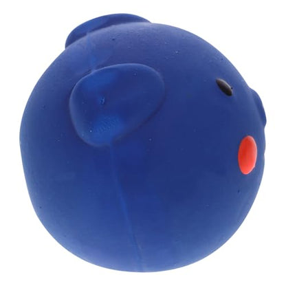 TOYANDONA Dog Chew Squeaky Pig Head Sturdy Rubber Molar Chewing for Large Dogs and Puppies Teeth Cleaning Plaything