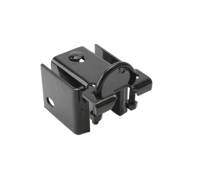 Chain Link Fence Commercial Double Gate Latch 1-5/8" or 2" Frame for Swing Gates (Powder-Coated Black Pressed Steel)