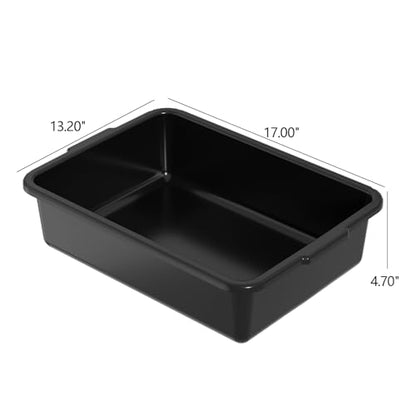 Xyskin 12-Pk Plastic Storage Bin, Bus Utility Tub, Heavy Duty Commercial Dishwashing Box for Restaurant Kitchen Organization and Storage, 13L, Black - size: 13L-12 Packs