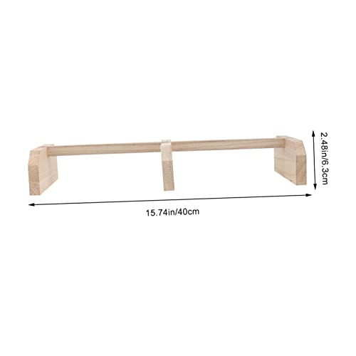 FRCOLOR 2pcs Wooden Chicken Perch Stand for Hens Natural Roosting Bar for Coop Use Promotes Foot Exercise and Beak Trimming Safe Chewing Toy for Chickens and Pet Birds