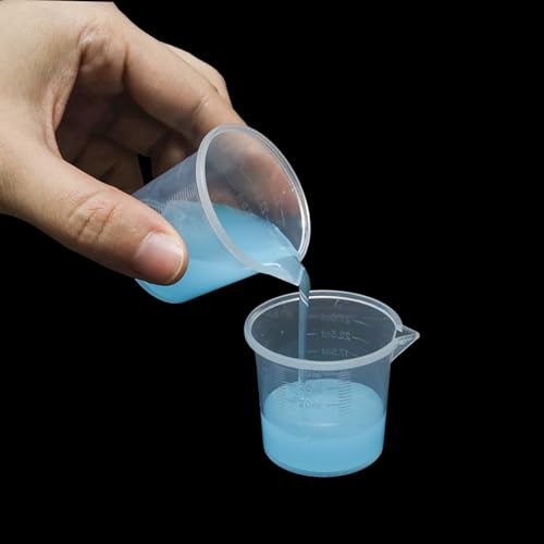10Pcs 30ML Reusable Plastic Measuring Cup, Beaker Tip and Pour Measuring Containers for Kitchen Cooking Medicine Measure Tool - size: 30ML