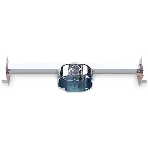 OHLECTRIC Saf-T-Bar for Ceiling Fan and Light Fixture - Ceiling Fan Mounting Bracket for Engineered Truss with 1-1/2 Inch Deep Box - for New Construction Or Remodelling in Accessible Attic - size: Saf-T-Bar
