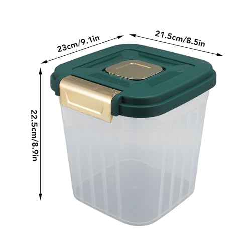 Yosoo 5KG Rice Storage Container, Sealed Bin with Lid, Pet Food Flour Grain, White, 2 counts, PP Material, for Kitchen, Pantry Organization (03) - color: 03