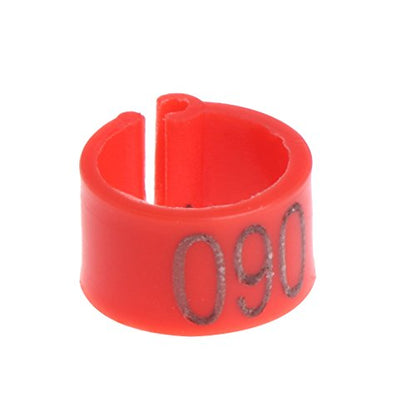 100-Pack 8mm Bird Leg Bands with Numbers Pigeons Foot Bands Clip Rings for Chicken for Quail Poultry