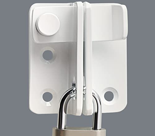 Alise Flip Latch Gate Latch Shed Lock Shed Latch Barn Door Lock Locking Latches for Barn Fence Cabinet Garden Garage Window Pet Dog Cage,Stainless Steel Shed Door Latch Barn Door Lock,White,L-Size - color: White, size: Large Size (SS)