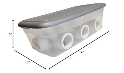 8 Port 6 Quart Quail & Chick Port Feeder NO Waste Feed Saver for Coturnix, Chicken