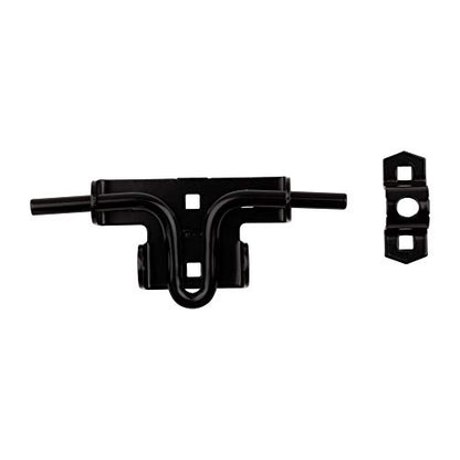National Hardware N165-506 Sliding Bolt Gate Latch - Heavy Duty Steel Door and Fence Gate Hardware with WeatherGuard Protection - Black Finish - Padlock Compatible