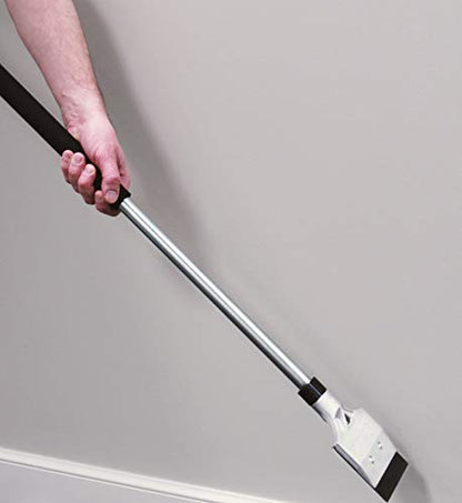 Red Devil 2108 Long Handle Heavy Duty Floor Scraper with 4-Inch Double Edge Steel Blade, Cushioned Grip Handle for Tile, Linoleum, and Carpet Removal - size: 1 Pack, style: Long Handle