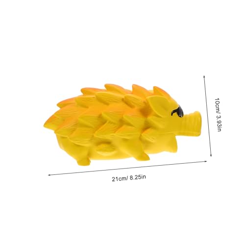 Latex Squeaky Dog Chew for Teeth Grinding Interactive Pet for Large Dogs Puppies Safe Wear Resistant Material for Healthy Chewing and Habit Correction Yellow Pig Shape
