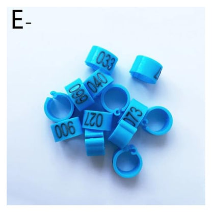 200 Pcs Birds Feet Clip Rings Inner Diameter 8mm Width 5mm 100Pcs Plastic Ring Pigeon Quail Foot Animal(E) - color: E