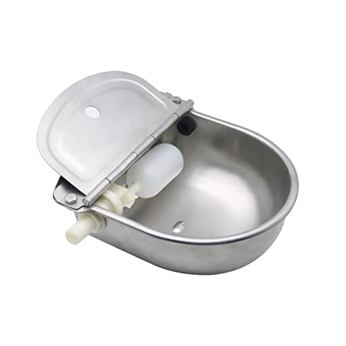 Stainless Steel Livestock Water Bowl with Float Valve Tank,Automatic Farm Water Bowl for Horse, Cow, Goat, Sheep, Dog Drinking Waterer - size: No Pipe
