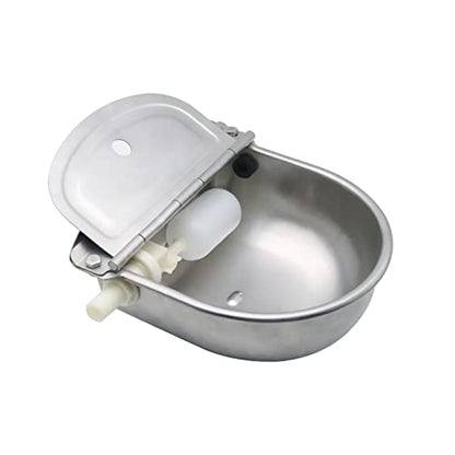 Stainless Steel Livestock Water Bowl with Float Valve Tank,Automatic Farm Water Bowl for Horse, Cow, Goat, Sheep, Dog Drinking Waterer - size: No Pipe