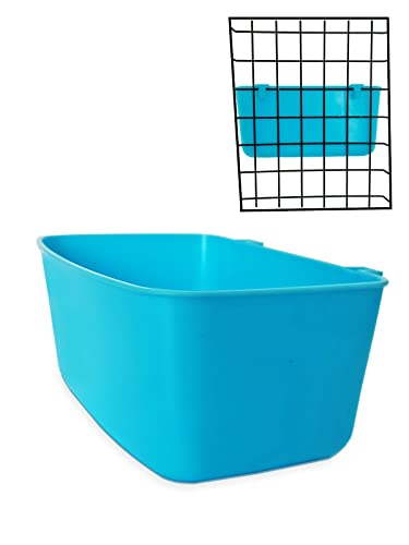 12 Pack Feeder Waterer Chicken 21 oz Food Water Cage Cups Rabbit Puppy Cat Hanging Feeding Dish Coop Bowl Watering Container Treats Drinker for Pigeon Bird Bath Basin Hamster Bed - color: 21 OZ Pack of 12 Blue