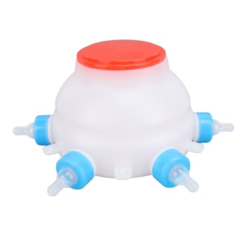 Lamb Feeder Bucket 2.5L with 6 Nipples – Piglet & Calf Nursing Bottle for Farm Use