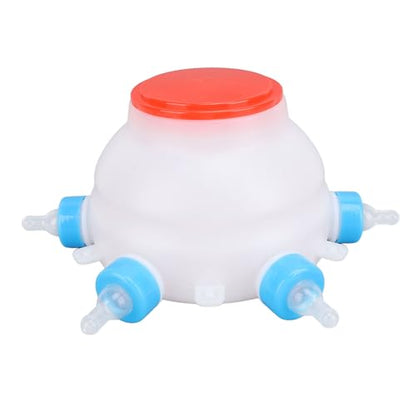 Lamb Feeding Bucket, 6 Pacifiers Small Animal Milk Feeder, 2.5L Lamb Drink Nipples, Piglets Feeder, Livestock Teat Milk Feeding Tool Raising Equipment