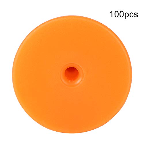 100 Pack Livestock Ear Tags - Numbered Animal Identification Tags - Ear Tags for Pig Cow Sheep - 48x40mm Orange Cattle Ear Tags (Orange Blank Round Ear Tag (30 x 30 mm)) - size: Orange Blank Round Ear Tag (30 x 30 mm)