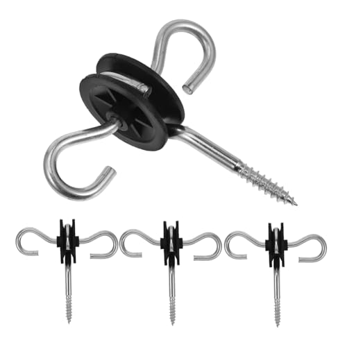 Happyyami 4pcs Screw-in Insulators for Electric Fence Accessories for Posts Secure Connection for Livestock and Farm Use