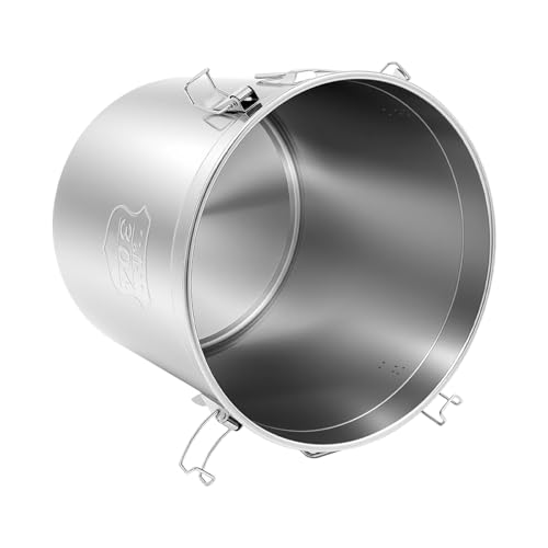 304 Stainless Steel Airtight Canister, 12.68Gal Large Rice Storage Container with Handles & Lid, Food Storage Container for Flour Coffee Bean Tea Grain