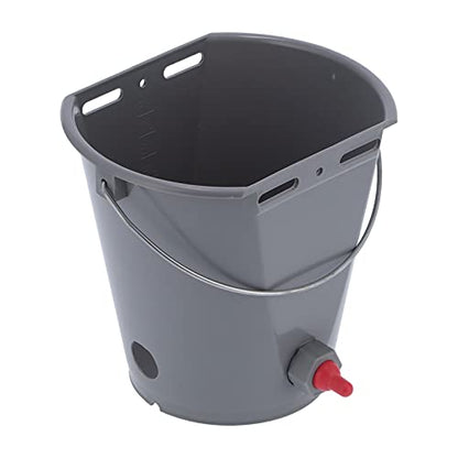 flexman 8L Cow Feeder Bucket, Lamb Milk Feed Bucket with Nipples Check Valves, Sheep Milk Feeding Bucket with Lifting Handle for Farms Livestock (for Sheep) - size: For sheep