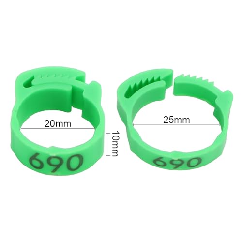 Chicken Leg Bands 240 Pcs Numbered Poultry Chicken Leg Bands Adjustable Foot Label Rings for Home Farm Chicks Bird Duck Goose Identification Clip-on(Red) - color: Red