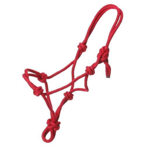 Tough1 Miniature Poly Rope Halter - color: Red, size: Small