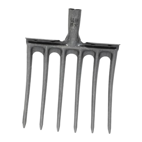 Stall Forks for Manure Heavy Duty 5/6 Tooth Handle Replacement Bedding Fork Rake for Horse Manure