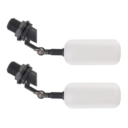 Cxztxcl Float Valve,Standard 1/2 inch NPT Thread Automatic Water System Filler，Adjustable Arm for Ponds,Plastic Float Ball Valve，Automatic Water Level Control,Fountain Float,Livestock Water Trough