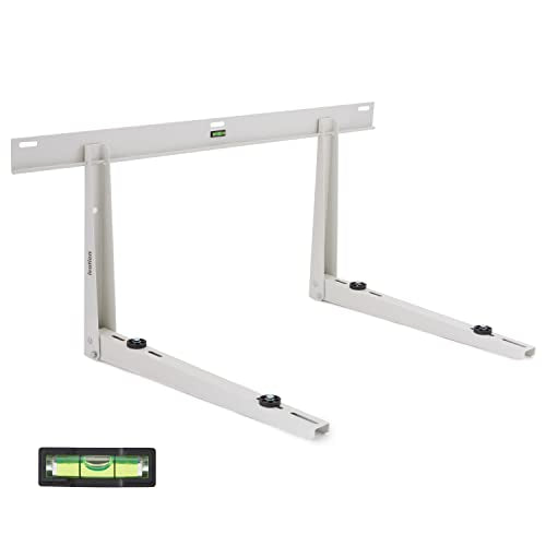 Ivation Split AC Mounting Bracket, Universal Heavy-Duty Outdoor Wall Mount System with Hardware & Level for Ductless Mini Split Air Conditioner Condenser & Heat Pump Units, 440 Lb. Max Capacity