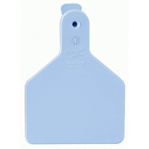 Z Tags 100 Count 1-Piece Blank Tags for Calves, Blue