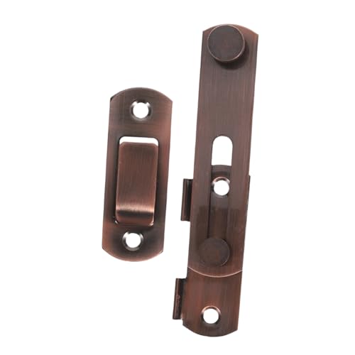 UKCOCO Flip Latch Security Lock for Pet Cages Barn Doors Garden Gates Heavy Duty Stainless Steel Durable Design for Indoor Outdoor Use Easy Installation Dark Brown Finish - color: Dark Brown