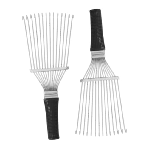 Toyvian 2pcs Livestock Brush for Pet Hair Removal Ergonomic Cow Brush Deshedding Tool for Carpets Couches and Mats Soft Elastic Bristles for Grooming and Comfort