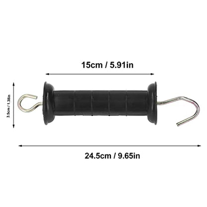 5Pcs Electric Fence Gate Handles, Insulated Fence Plastic Gate Handle with Metal Hook Spring Tension Gate Handle for Farm Pasture