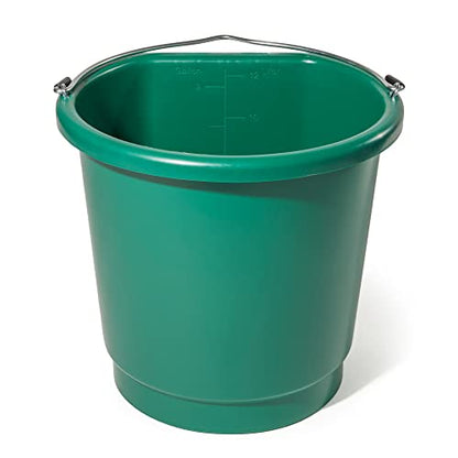 Farm Innovators FB-80 Heated Flat-Back Plastic Bucket, Hanging Water Bucket with Built-in Thermostat and 70W Cord, 3 Gallons
