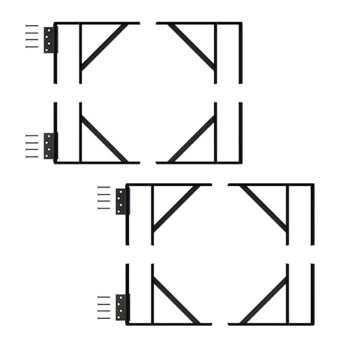 DIYHD 2 Pack Heavy Duty Anti-Sag Gate Kit, Adjustable Bracket Gate Frame Hardware for Wooden Fence or Patio, Fits 24"-60" Wide, Works with 2x4 Lumber (Wood Not Included) - size: Kit - 2 Packs (No Latch)
