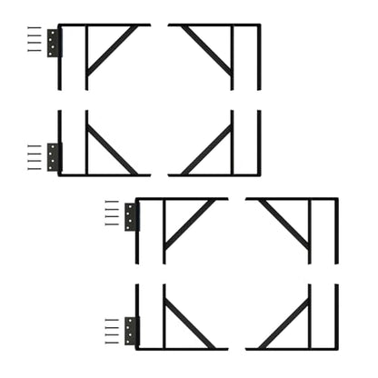 DIYHD 2 Pack Heavy Duty Anti-Sag Gate Kit, Adjustable Bracket Gate Frame Hardware for Wooden Fence or Patio, Fits 24"-60" Wide, Works with 2x4 Lumber (Wood Not Included) - size: Kit - 2 Packs (No Latch)