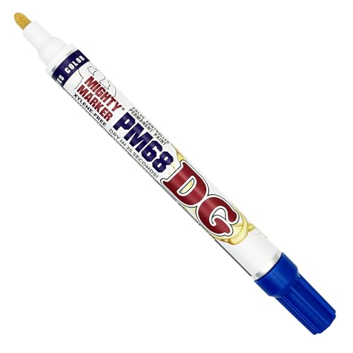 PM-68 DG Paint Markers, Heavy Duty Industrial Paint Markers, Ketone-Based, Xylene Free, Quick Dry, Degrease Resistant, Made in USA, Blue 8 Pack - color: Blue
