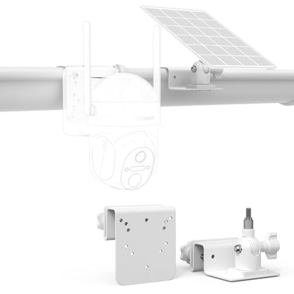 Gutter Mount for SEHMUA RBX-S40/S44/S45/SD22 Solar Outdoor Camera Bracket Compatible with SEHMUA Solar Security Cameras Wireless Outdoor Kit（White）
