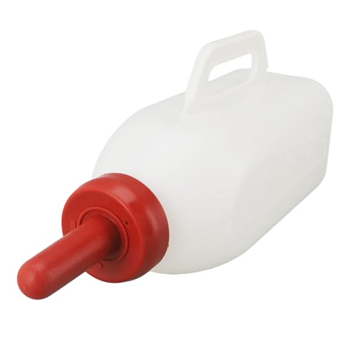 2L Calf Feeding Bottle, Thicken Leakproof Silicone Nipple Milk Bottle Calf Nursing Feeding Supplies with Handle for Farm Pasture (Horizontal Milk Pot) - size: Horizontal Milk Pot