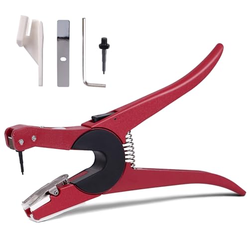 Livestock Ear Tag Applicator for Cattle Sheep Pigs Cow Metal Ear tag Pliers Ear Tag Tool with Flip Pin (90-Degree Rotatable) - size: 9"L x 2.36"W x 0.78"H