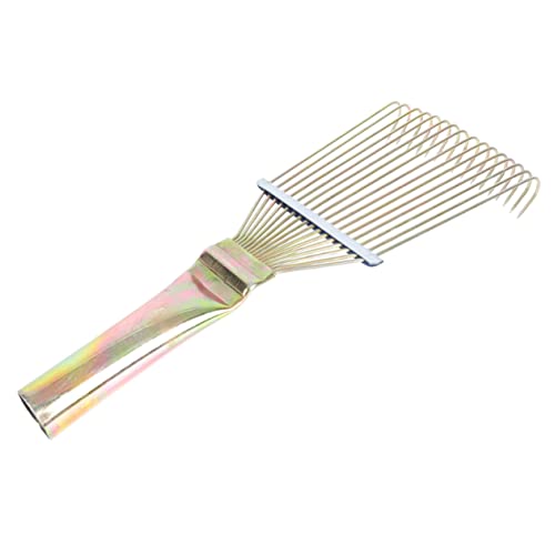 TOYANDONA Horse Grooming Brush Rake for Cattle and Livestock Lightweight Pet Hair Tool with Skid Handle Mud and for Easy Grooming