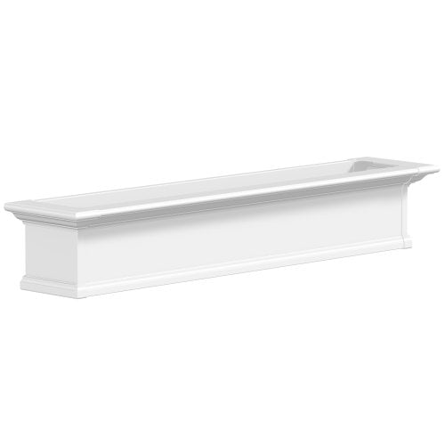 Mayne Yorkshire 5ft Window Box - White - 60in L x 12in W x 10in H - with 1.25 Gallon Built-in Water Reservoir (4825-W) - size: 5-Foot
