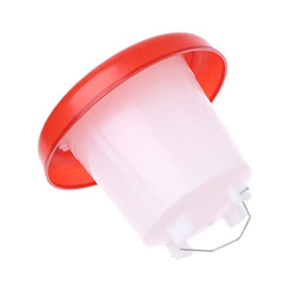 Chicken Feeder Waterer Baby Chick Drinker Feeder with Carrying Handle Capacity 2.5 L Chicken Water Feeder Pet Supplies