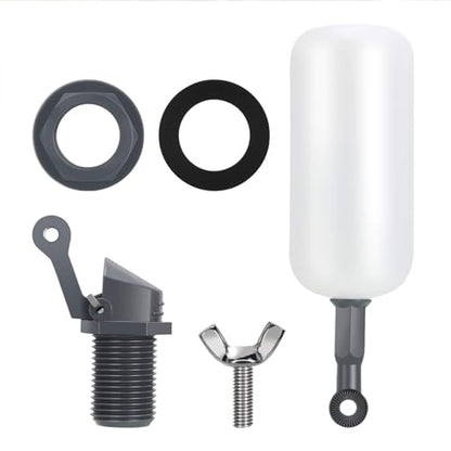 Blulu 3 Pack Float Valve, 1/2 Inch Automatic Pool Fill Float Ball Valve with Adjustable Arm for Ponds, Livestock Water Trough, Aquariums, Water Tank Level Control, Aquaculture(Dark Gray) - color: Dark Gray