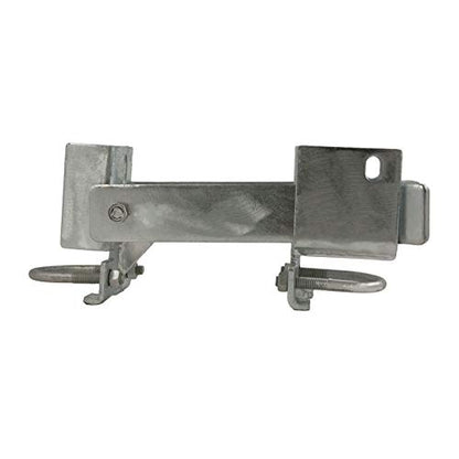 Chain Link Fence Commercial Strong Arm Double Gate Latch for 1-5/8" thru 2" Gate Frames Pipe Sizes. Use this Double Gate Latch Where 2 Gates Swing Together.