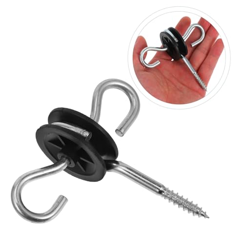 Happyyami 4pcs Electric Fence Gate Handle with Insulator Durable and Weather-Resistant Conductive Spring Hooks for Cattle Farm and Garden Fencing Installation