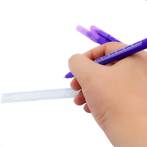 3 Pcs Surgical Skin Marker Pen, Professional Sterile Tip Tattoo Stencil Markers Pen Scribes ，(0.5mm,1mm) with Paper Ruler (2 Single Head +1 Double Head)